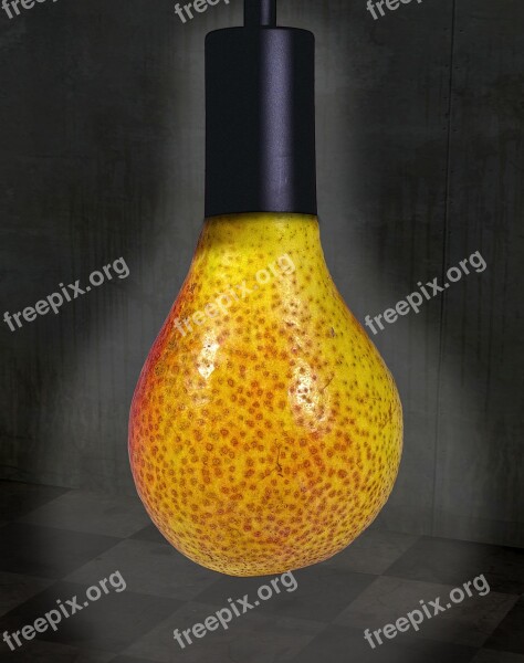 Pear Lamp Holder Surreal Williams Christ Light Bulb