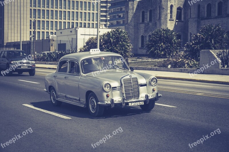 Havana Cuba Oldtimer Mercedes Benz