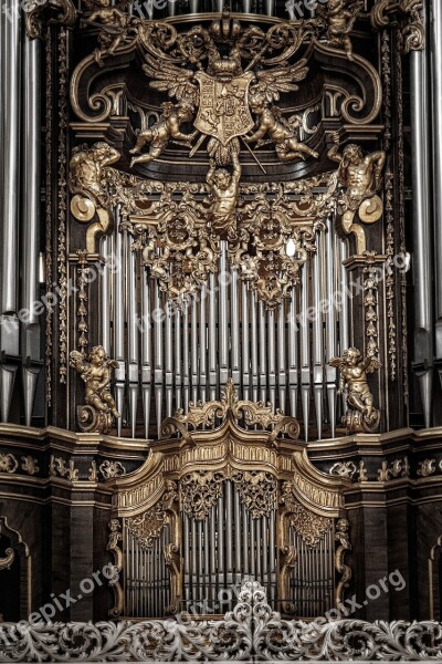 Passau St Stephan's Cathedral Passauer Stephansdom Organ Golden