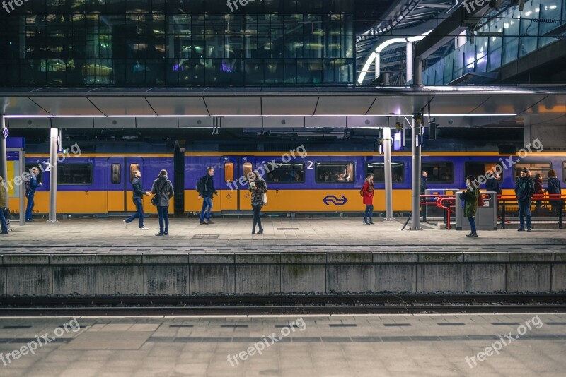 Train Station Rotterdam Netherlands Platform