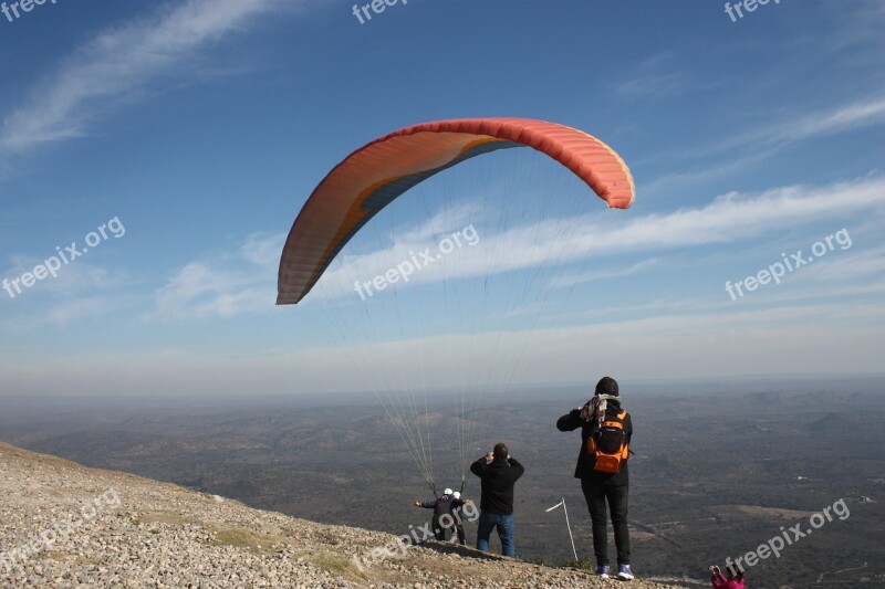 Flight Paragliding Blue Free Photos