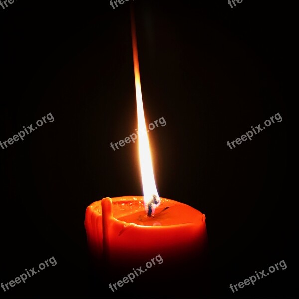 Candle Fire Flame Darkness Burns