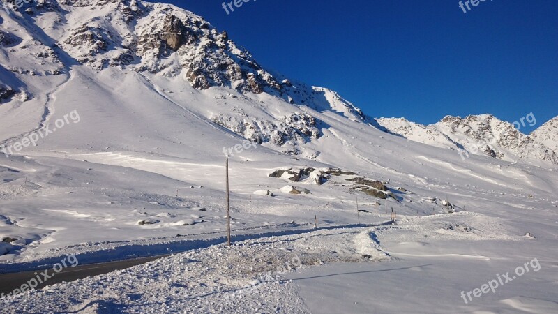 The Alps Snow Mountains Highway Tops