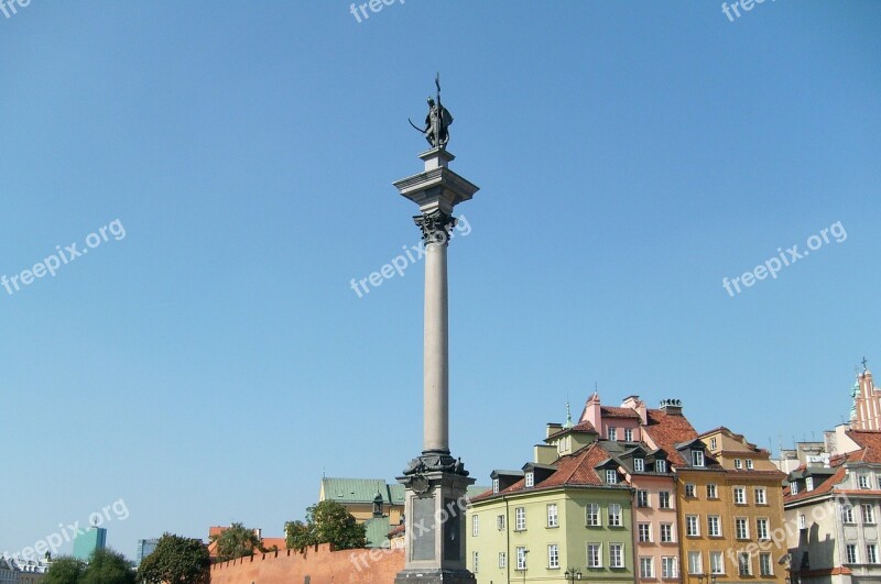 Warsaw Sigismund's Column Monument Architecture The Old Town