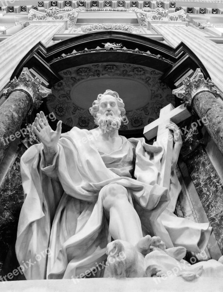 Rome Lazio Italy San Giovanni In Laterano Statue