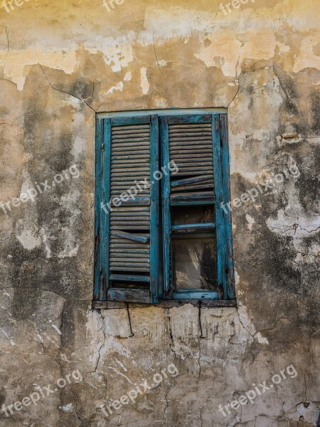 Window Damaged Weathered Broken Wall