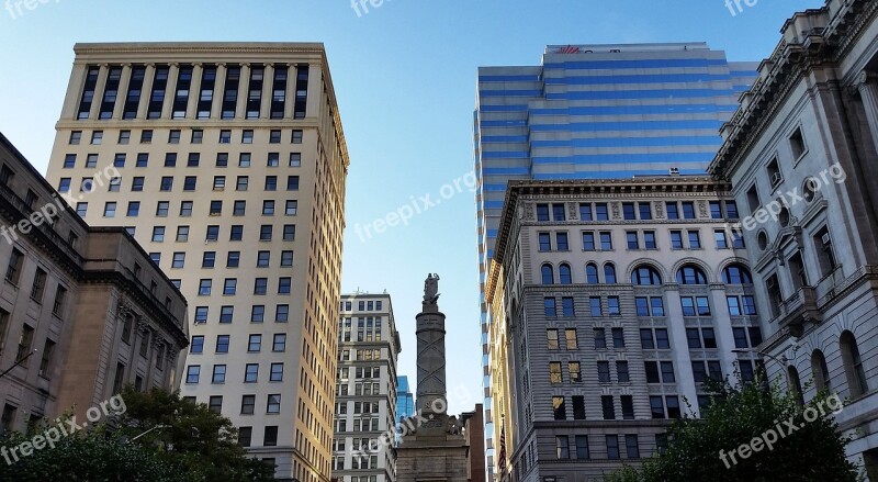 Baltimore Downtown Historic Skyline Cityscape