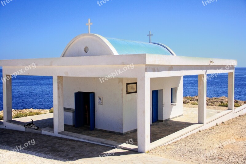 Church Beach Sea Cyprus Greece