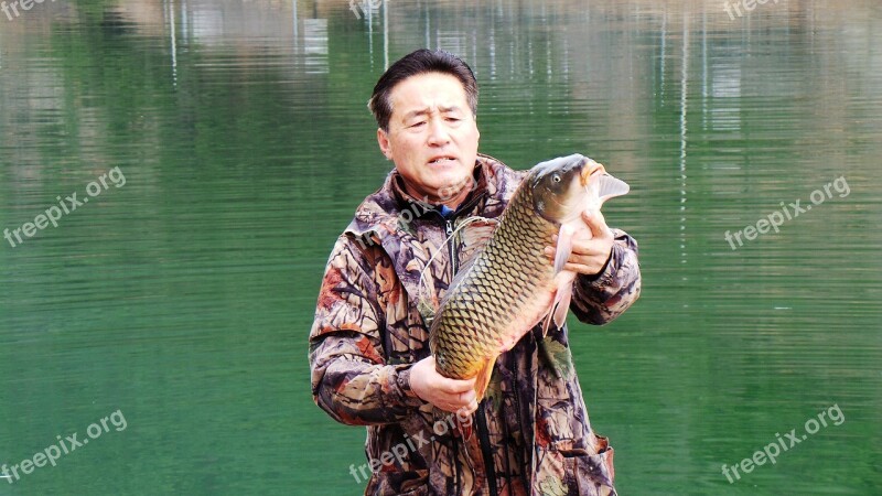 Fisherman Carp Seomjin Monthly Cleaning Free Photos