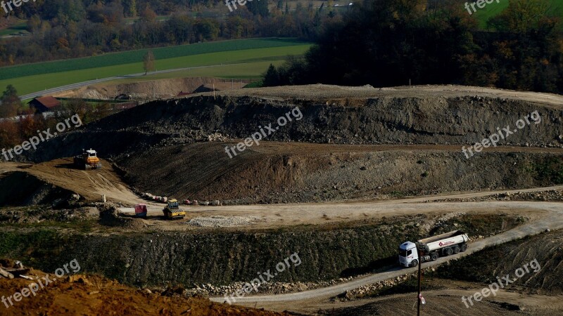 Gravel Pit Tipper Construction Vehicle Excavation Transport