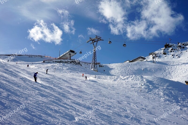 Solden Austria Skiing Mountains Alps