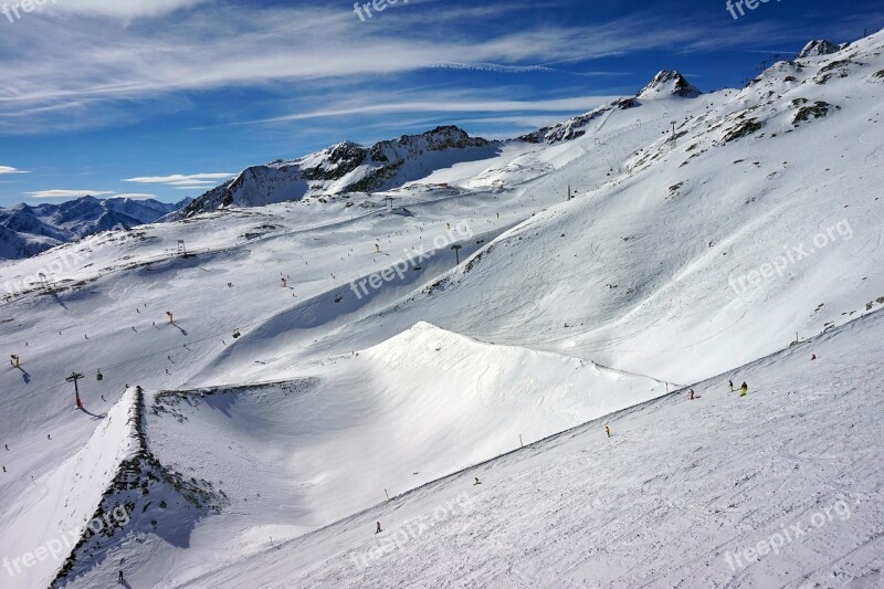 Solden Austria Skiing Mountains Alps