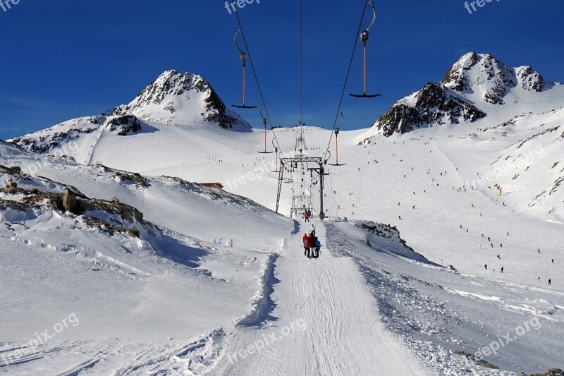 Solden Austria Skiing Mountains Alps