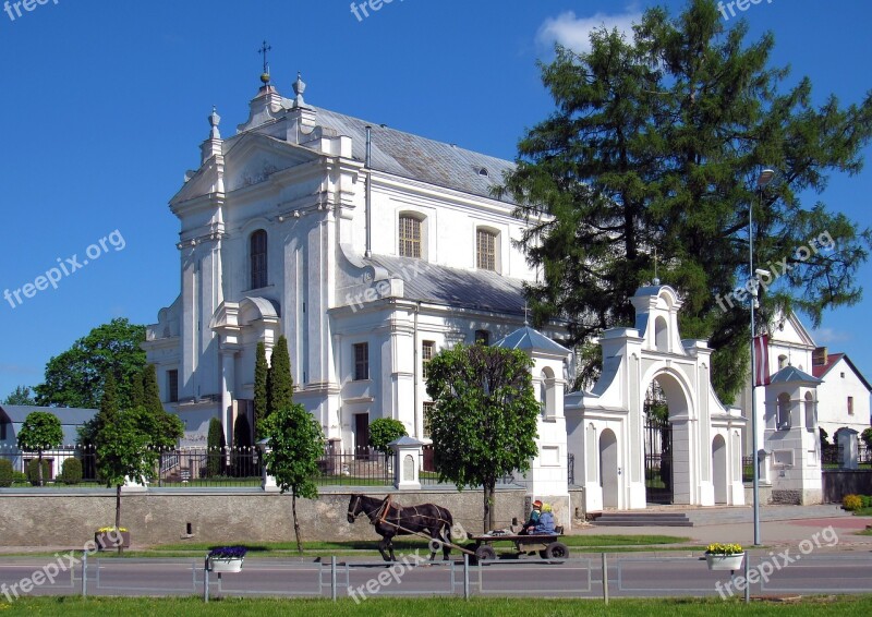 Baznica Church White Catholic Architecture