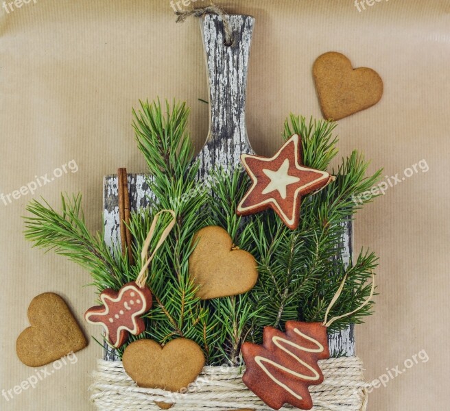 Christmas Gingerbread Food Cinnamon Cutting Board