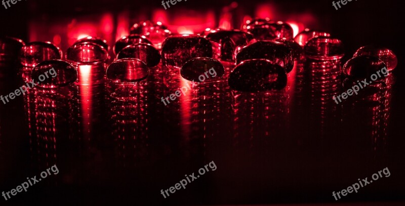 Glass Beads Mirroring Romantic Red Free Photos