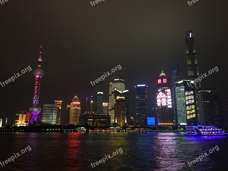 Lu Jia Zui Mordor Shanghai Night View Pearl Of The Orient Free Photos