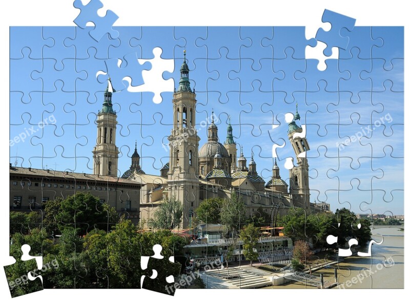 Zaragoza Spain Puzzle City Building