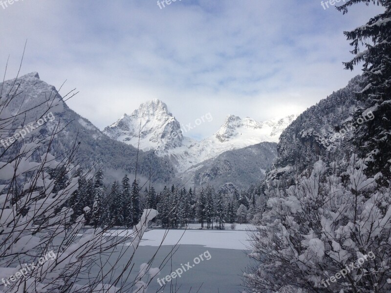 Pointed Wall Schieder Pond Hinterstoder Free Photos