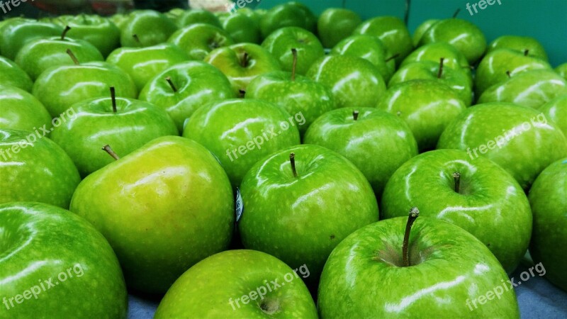 Green Apple Fruit Fresh Freshness