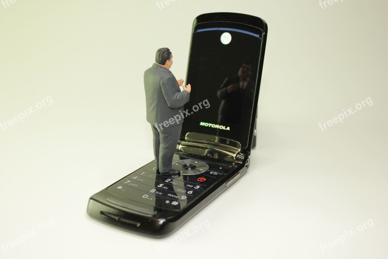 Miniature Figures Cellphone Mirror Image Gabriel Figure Policy