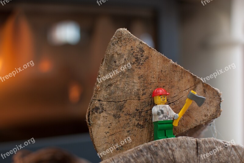 Lego Figurine Wood Fire Insert