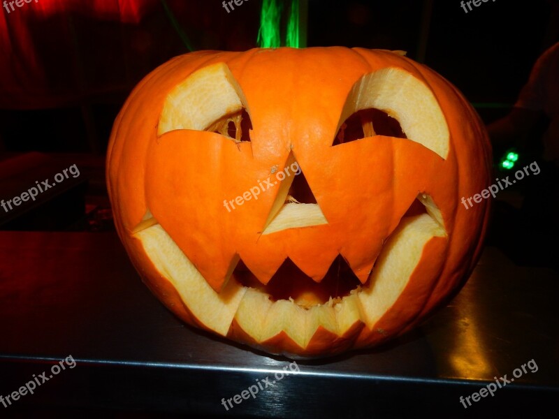 Halloween Pumpkin Orange Face Decoration