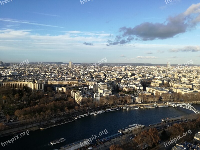 Paris Seine Bridge Eiffel Tower