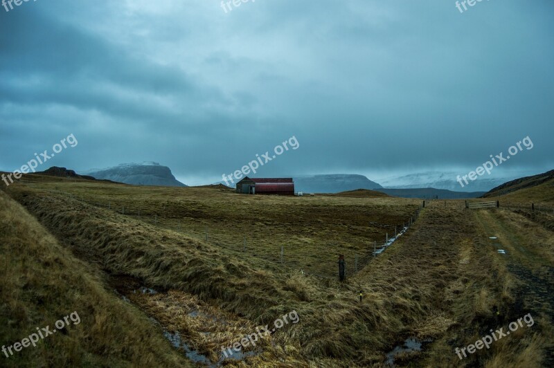 Iceland Pastures Cold North Turquoise