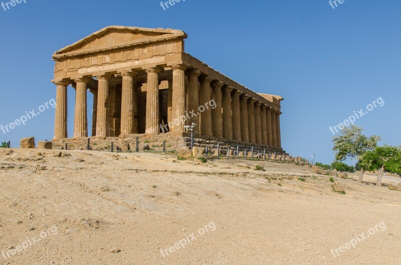 Sicily Agrigento Temple Free Photos