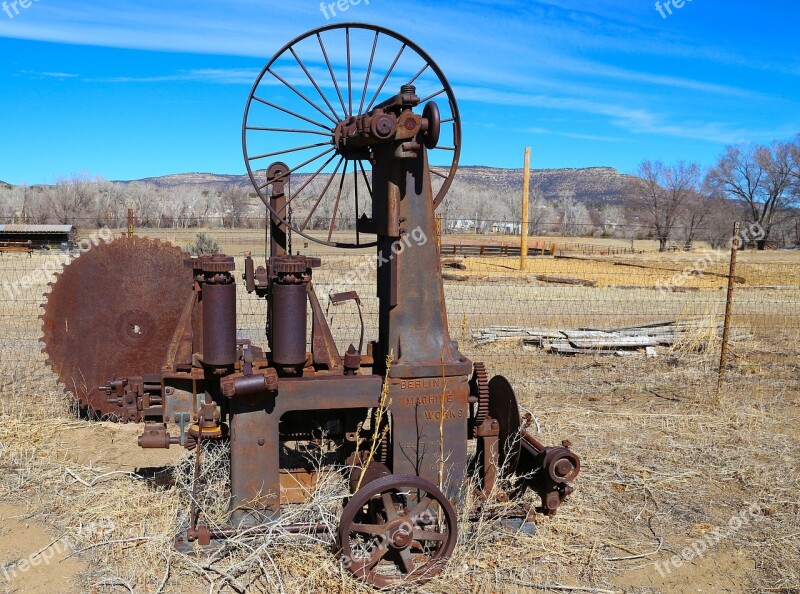 Outdoor Blue Sky Farm Equipment Free Photos