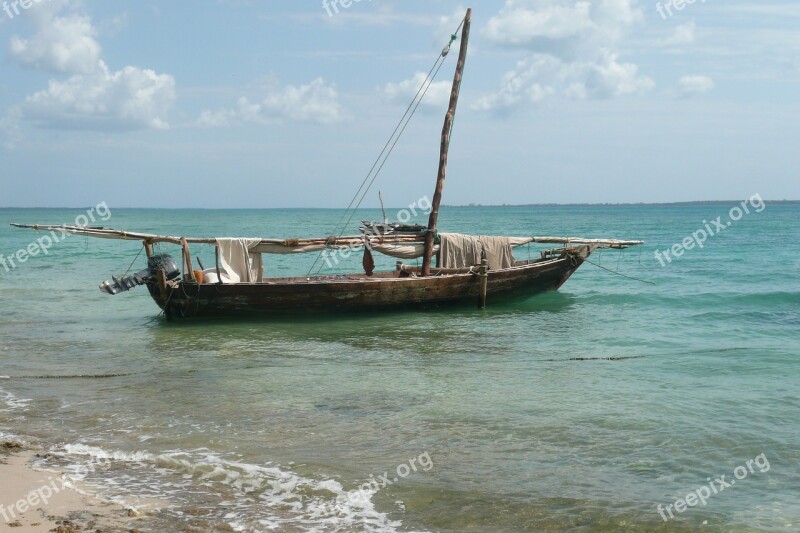 Fukuchani Zanzibar Dhow Free Photos