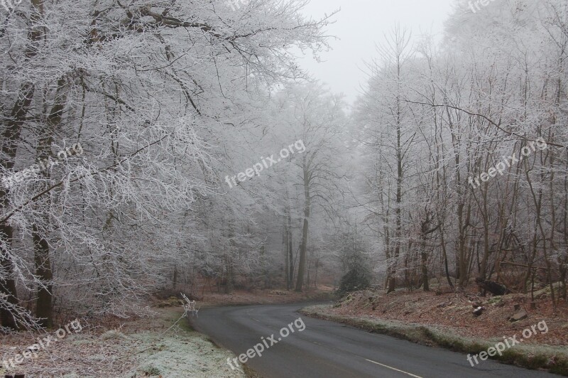 Snow Ice Winter Icy Road Cold