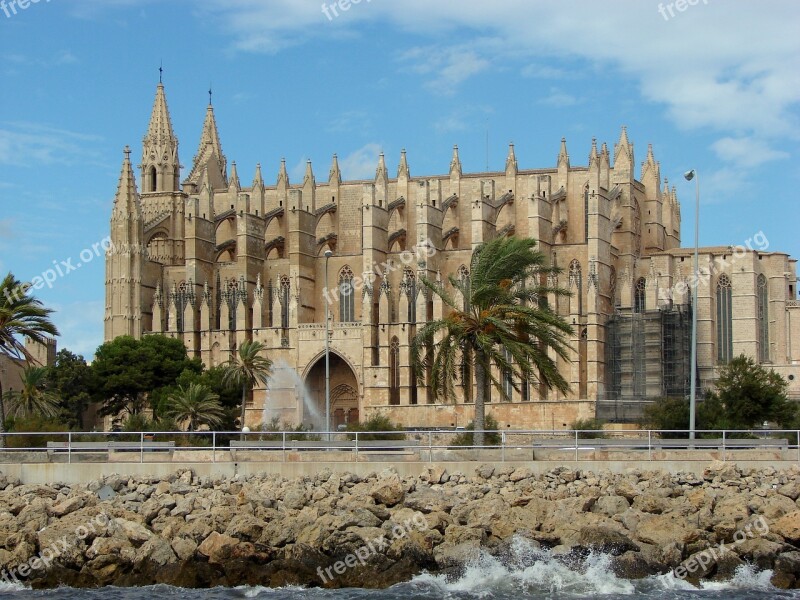 Vacations Monument Summer Palma Mallorca Free Photos