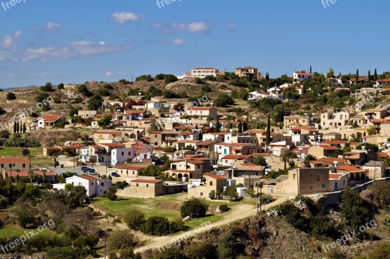 Cyprus Psematismenos Village Architecture Countryside