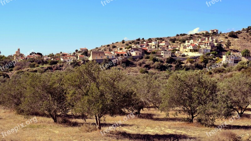 Cyprus Psematismenos Village Architecture Countryside