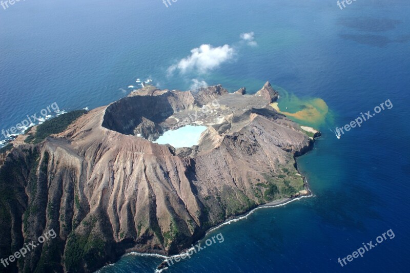 Volcano New Zealand White Island Volcanic North Island