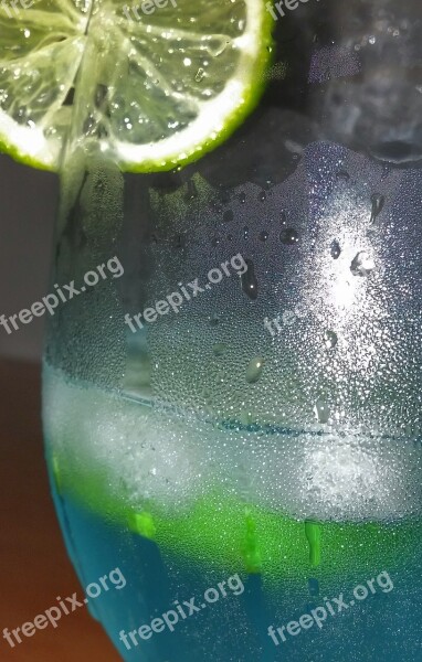 Gin Tonic Lime Green Blue