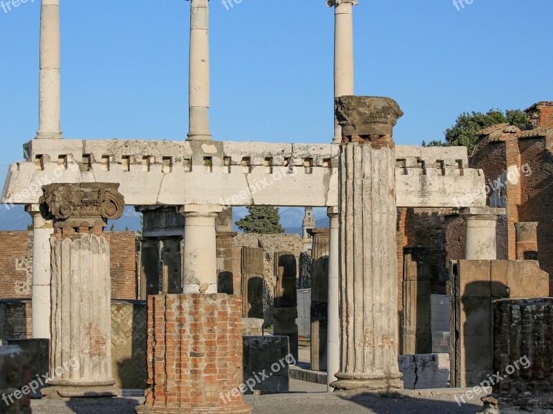 Pompei Ionic Pillars Free Photos