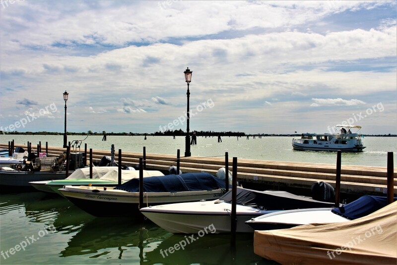 Venice Lagoon Boats Sea Water