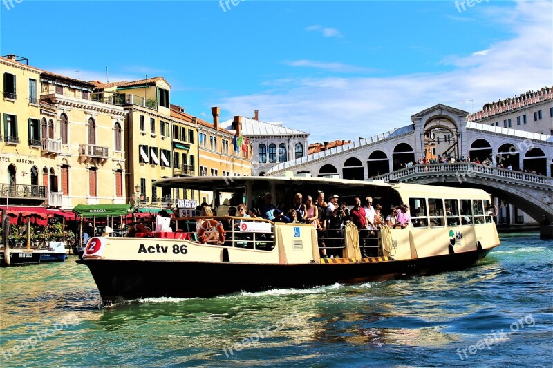 Venice Bussbåt Passenger Boat Transport Means Of Transport