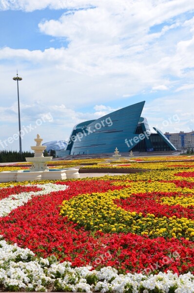 Astana Architecture Flowers Travel Free Photos