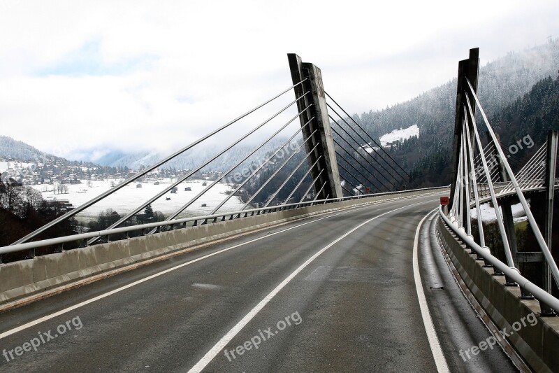 Bridge High Asphalt Wet Highway