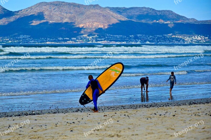 Surfing Muizenberg Surfers Corner Waves Beach