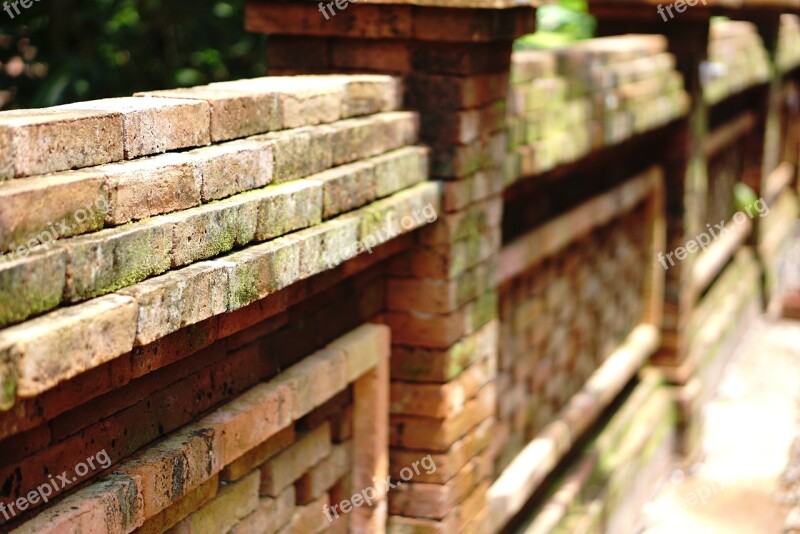 Brick Wall Bali Indonesia Red