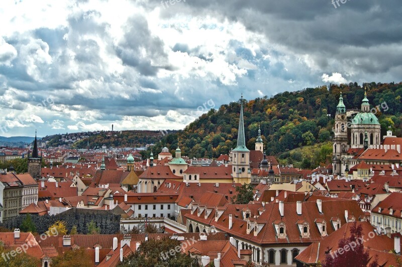 City Panorama Houses Townhouses Prague