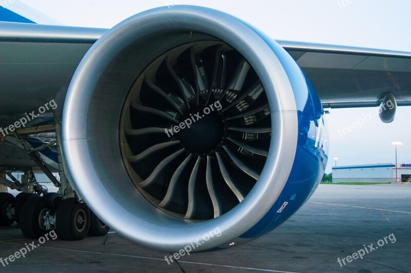 Engine Boeing 747 8f Airport Aircraft