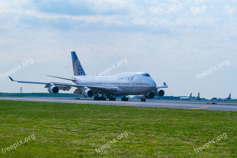 Engine Boeing 747 8f Airport Aircraft