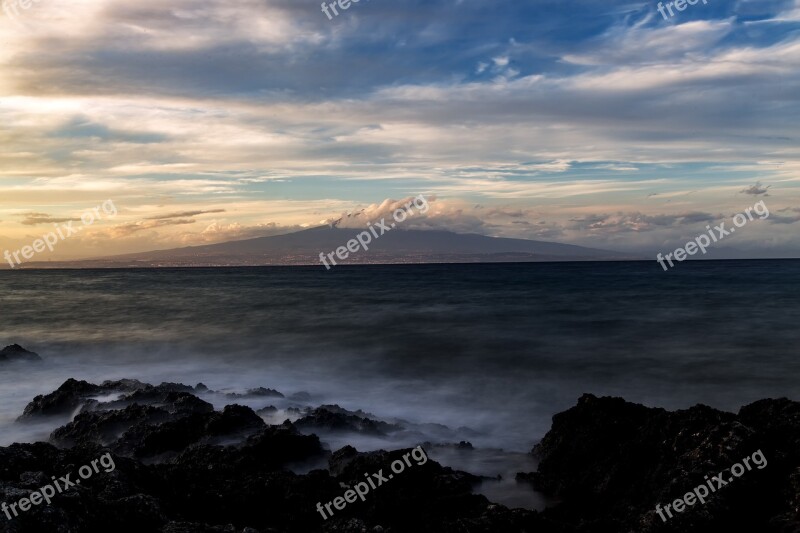 Brucoli Etna Sea Landscape Italy