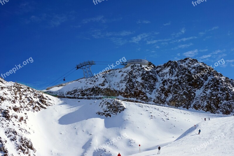 Solden Austria Skiing Mountains Alps